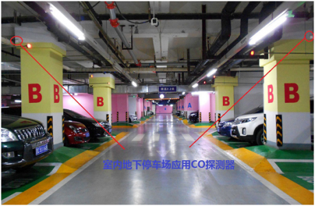 CO，CO2，溫濕度傳感器應(yīng)用于室內(nèi)地下停車場(chǎng)