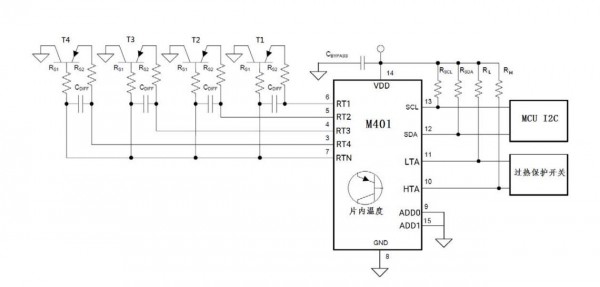 多路高溫測量傳感器芯片M401助力國產(chǎn)化服務(wù)器多點測溫，支持5路任意輸出組合