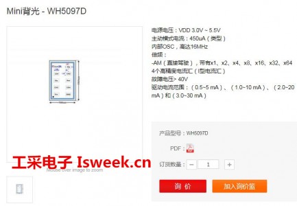Active Matrix 4通道電流模式微型LED驅(qū)動器-WH5097D