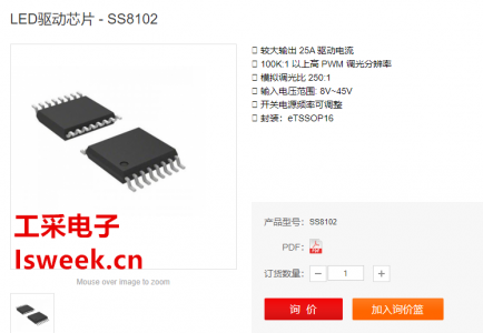 具有良好的線性度和穩(wěn)定恒流特性的LED驅(qū)動控制器-SS8102