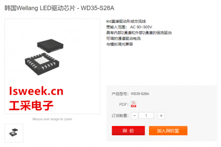 一款具有內(nèi)部2通道和外部2通道的交流直接LED驅(qū)動(dòng)IC-WD35-S28A